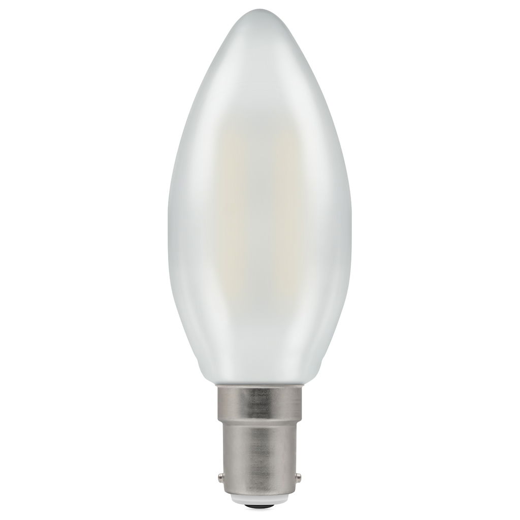 15456 - LED Candle Filament Pearl • Dimmable • 2.5W • 4000K • SBC-B15d