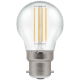 LED Filament Round 4W BC-B22d Clear Warm White