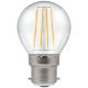 7215 - LED Round Filament Clear 5W Dimmable 2700K BC-B22d