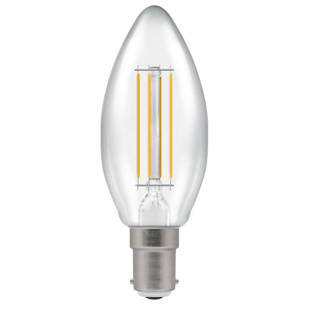 15531 - LED Candle Filament Clear • Dimmable • 5W • 4000K • SBC-B15d