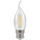 12134 - LED Bent Tip Candle Filament Clear 5W 2700K BC-B22d