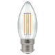 LED Filament Candle Clear Dimmable 6.5W 2700K BC-B22