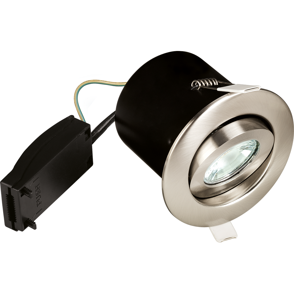 Firesafe IP20 Bezel for Adjustable Fire Rated Downlight - Satin Nickel